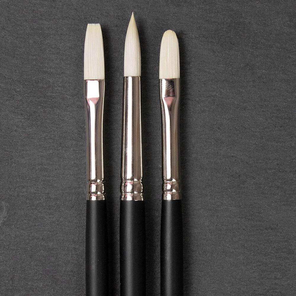 KUM Black Line Handmade Oil Bushes | Filbert