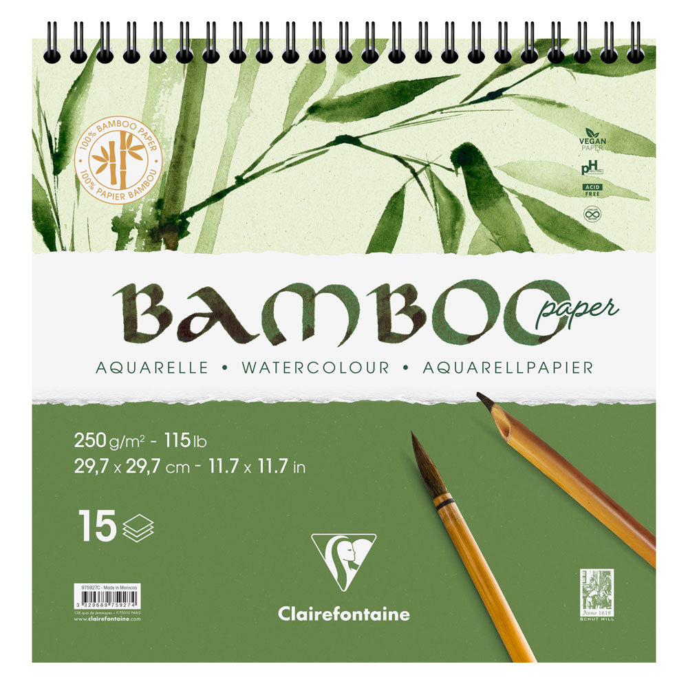 Clairefontaine Bamboo Watercolour Spiral Pads