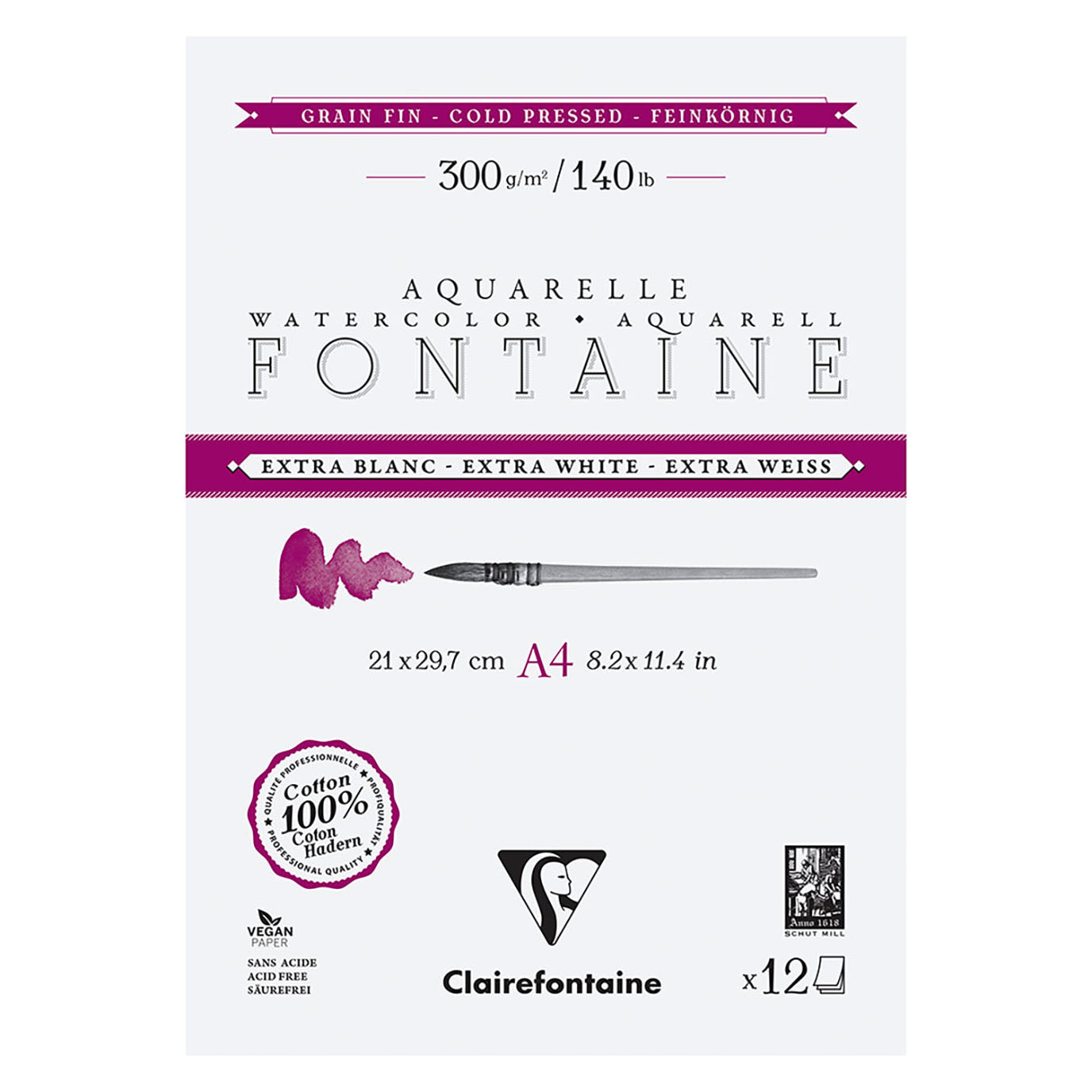 Fontaine 100% Cotton EW Watercolour Paper | Cold Press Pads