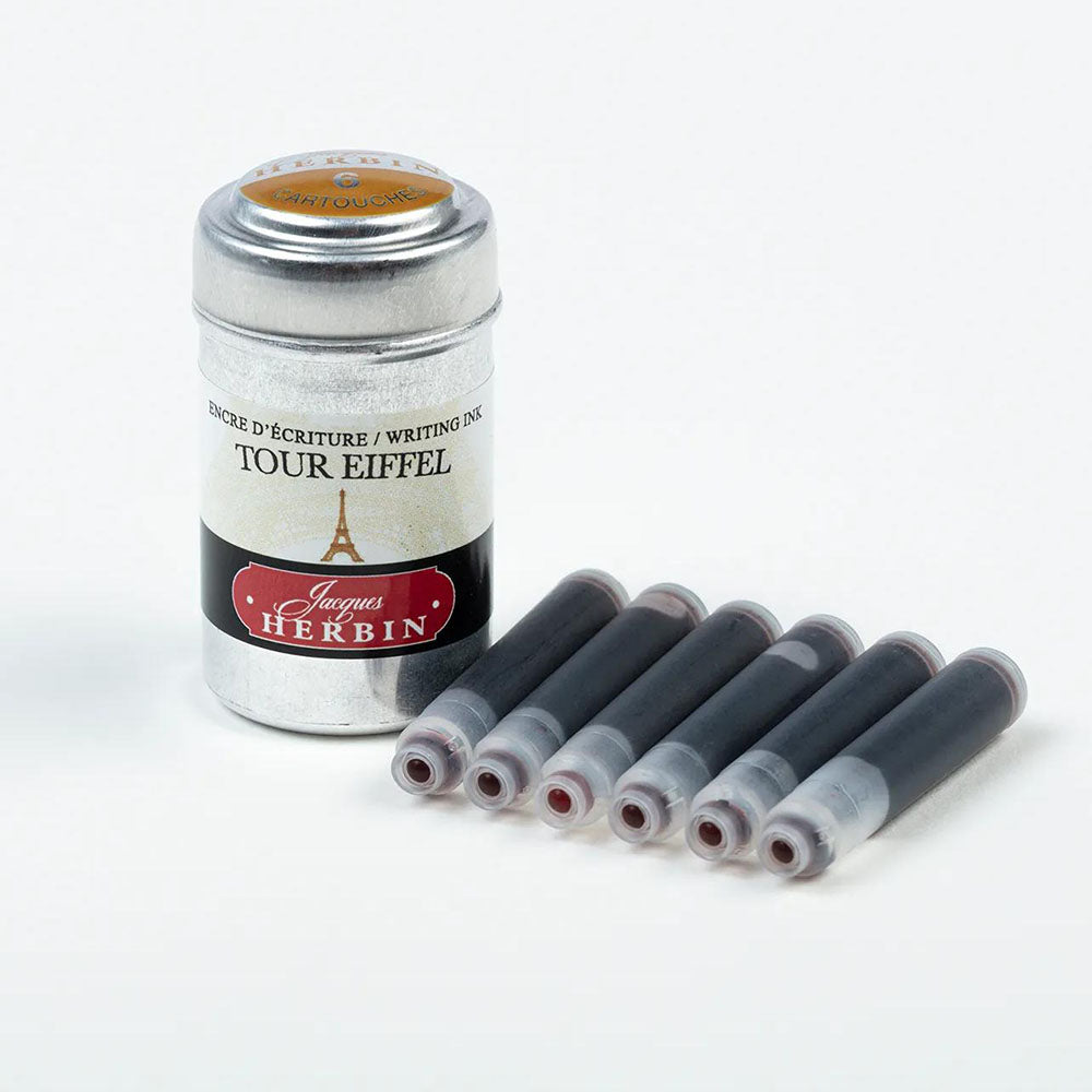 Herbin Colours of Paris Writing Ink Cartridges | Tin of 6