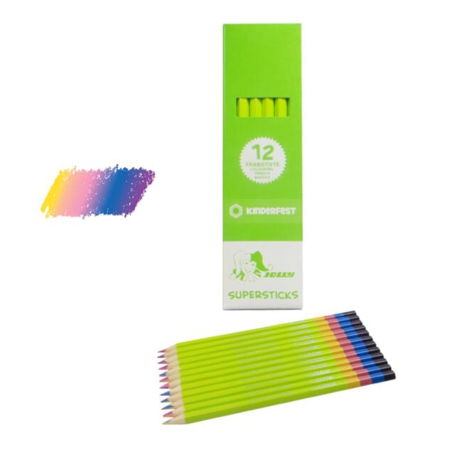 Jolly Superstick Multi-Colour Rainbow Pencils