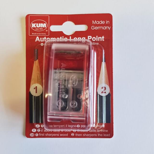KUM Automatic AS2 Long-Point Pencil Sharpener | Blister Card