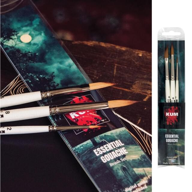 KUM Essential Gouache 3 Brush Set