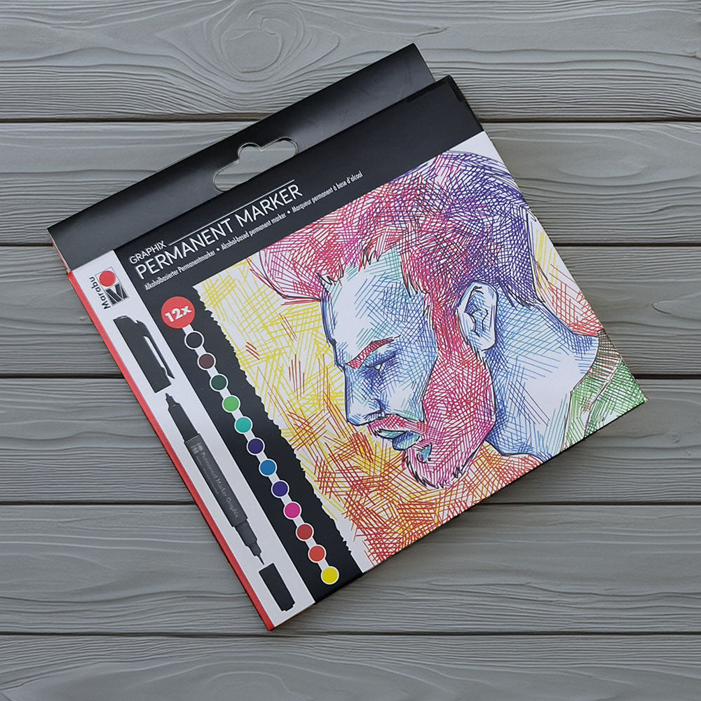 Marabu Permanent Markers Set of 12
