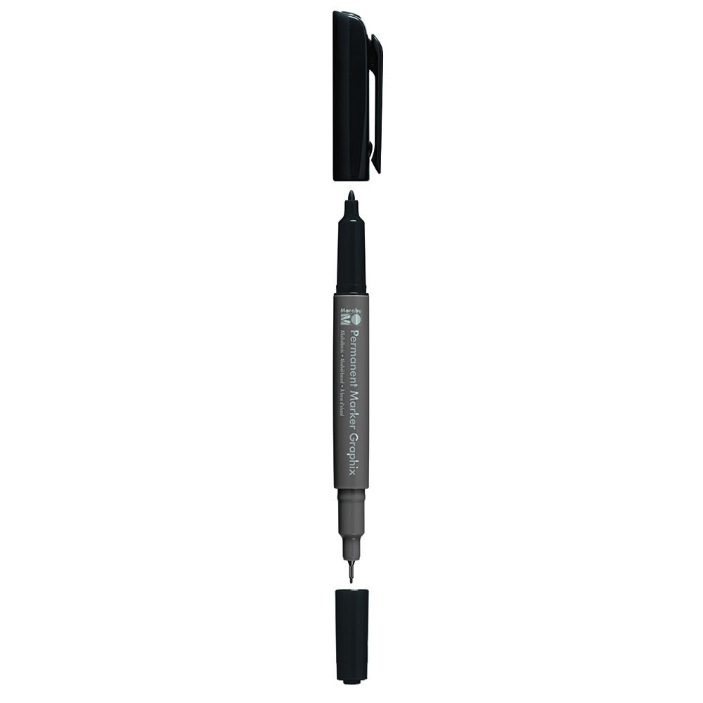 Marabu Graphix Black Double Ended Permanent Marker