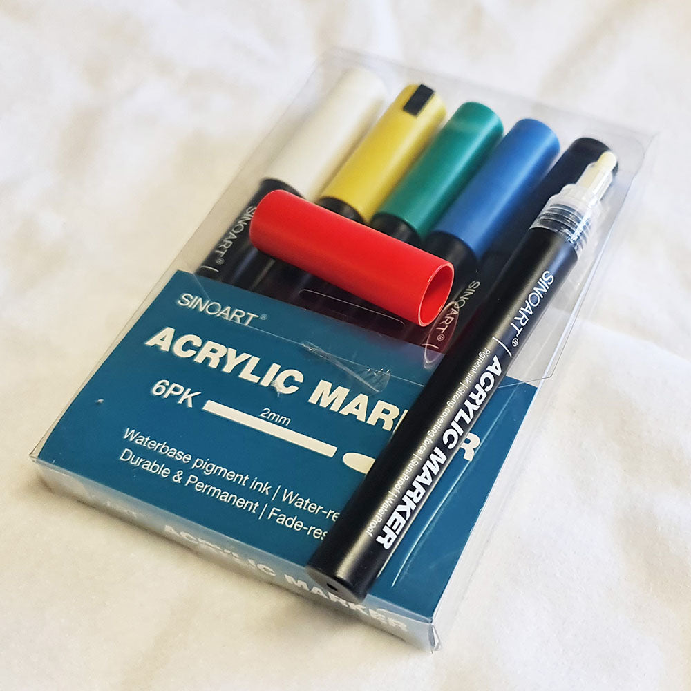 Sinoart Acrylic Paint Marker | Set of 6
