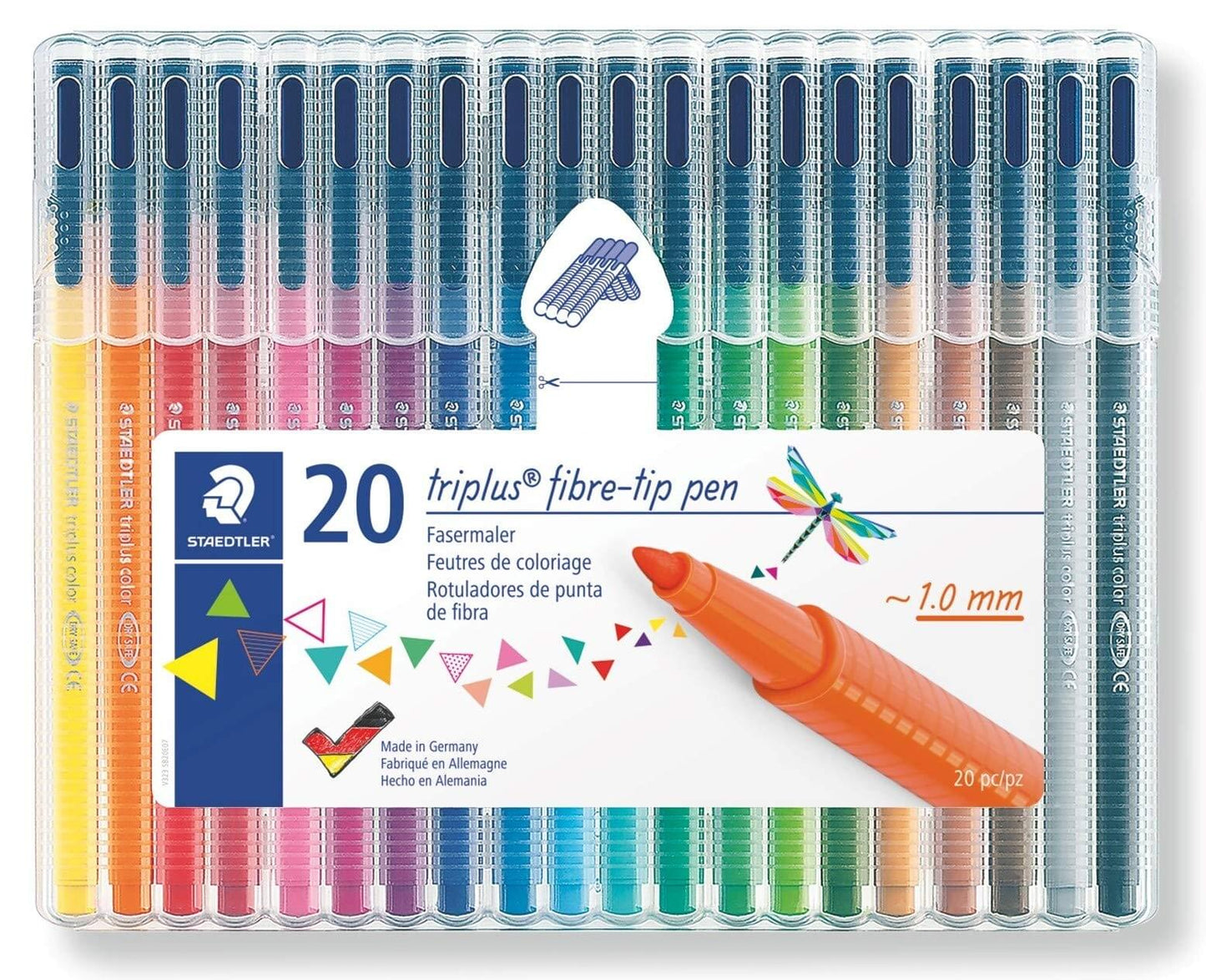 Staedtler Triplus Color Pens - Set of 20 Assorted Colours