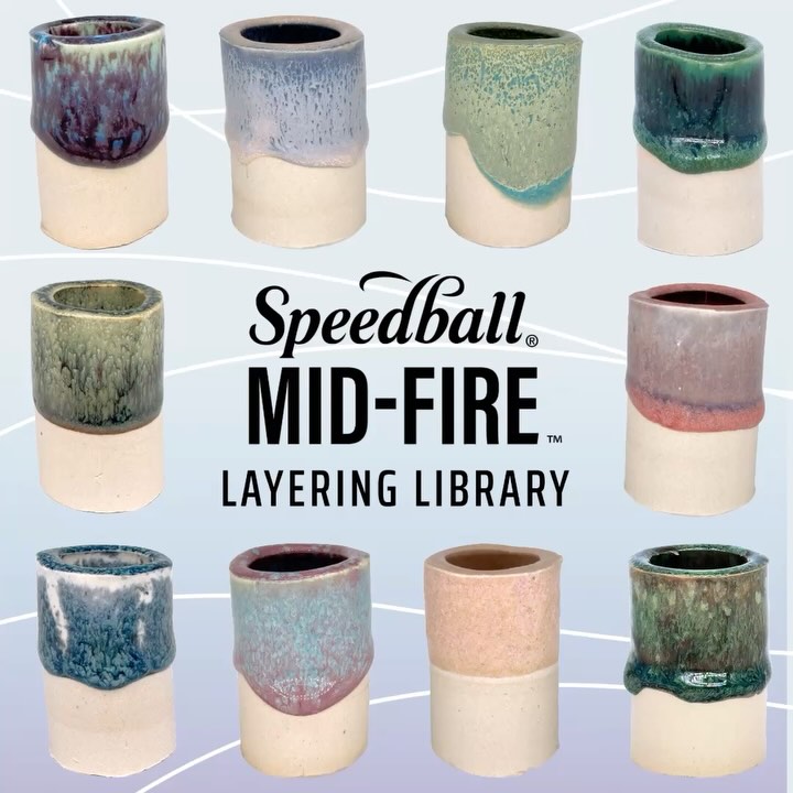 Speedball Mid-Fire Glaze Layering