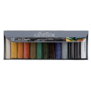 Cretacolor Art Chunky Coloured Charcoal Set 12-Piece Set