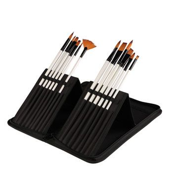 Taklon Long Handle Brush Wallet of 12