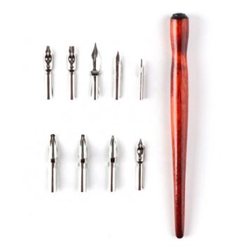 Sinoart Calligraphy Set Holder & 9 Nibs