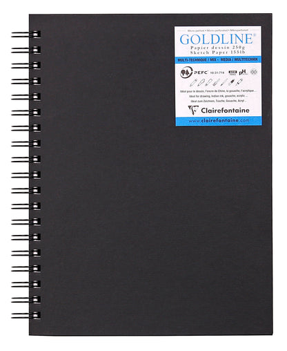 Clairefontaine Goldline White Spiral Sketchbooks