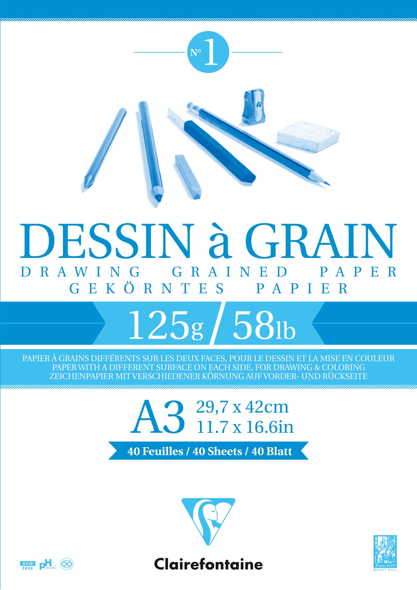 Clairefontaine Dessin A Grain Drawing Pads