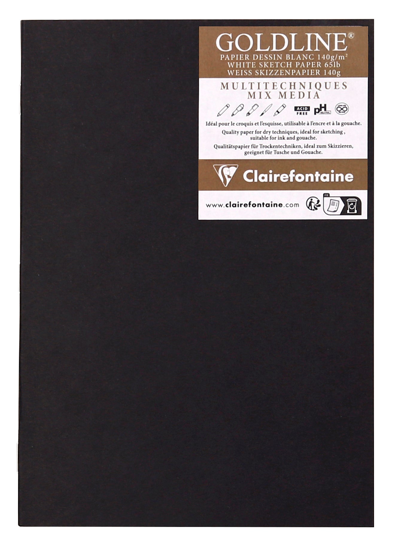 Clairefontaine Goldline White Stapled Sketchbooks