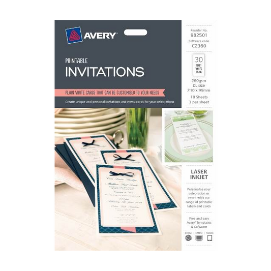 Avery DL Invitations