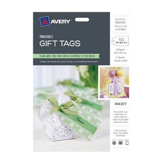 Avery Gift Tags - Matt White