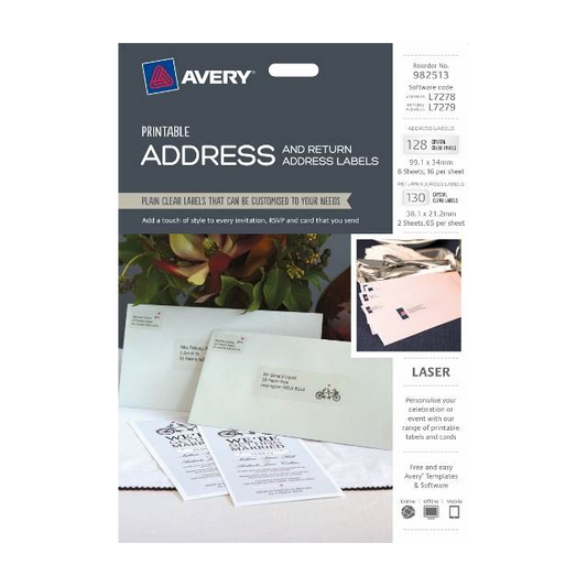 Avery Address Label Kit - Crystal Clear