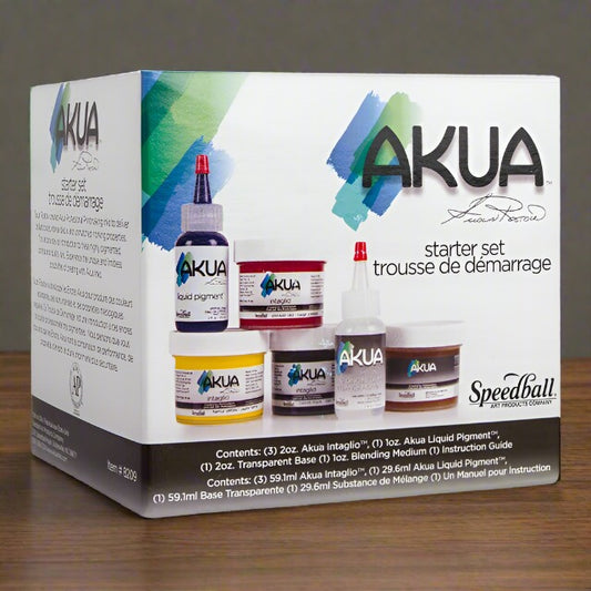 Akua Intaglio Ink, Liquid Pigment & Mediums Starter Set