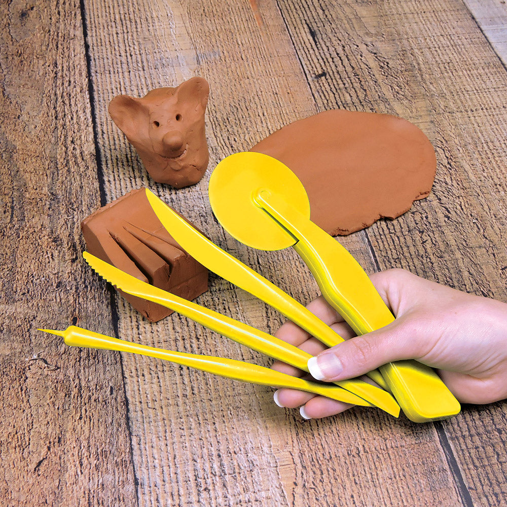 Activa Plastic Clay Working Tool Set of 4