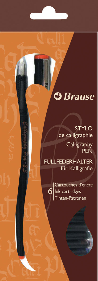 Brause Calligraphy Fountain Pens + 6 Cartridges