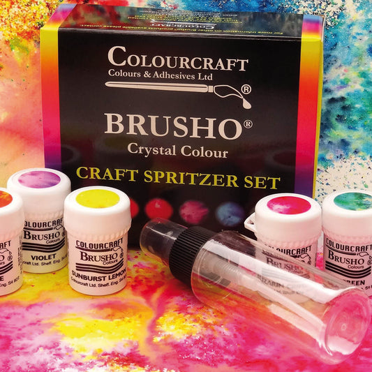 Colourcraft Brusho 6 Colour Spritzer Set