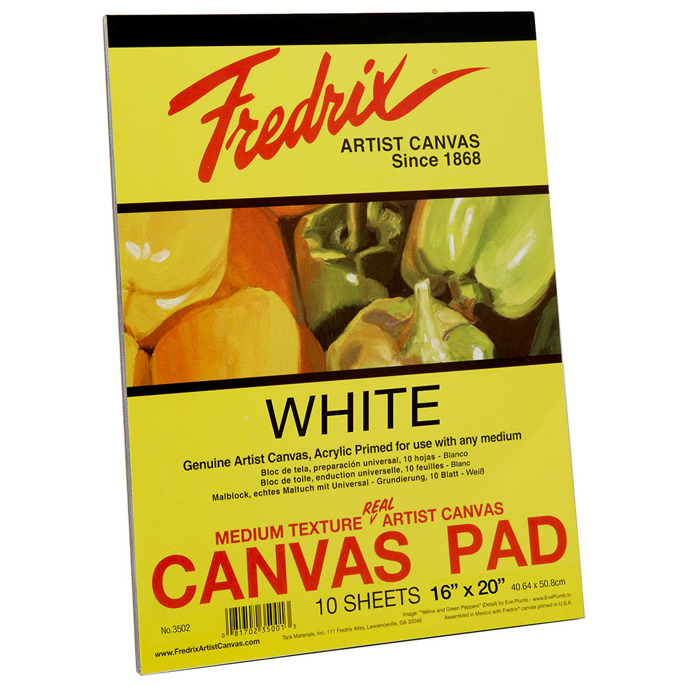 Fredrix Primed Canvas Pads | White