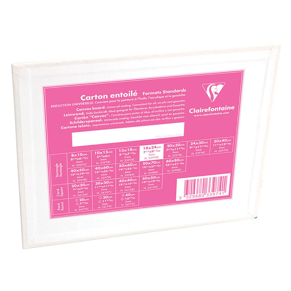 Clairefontaine White Primed Canvas Boards