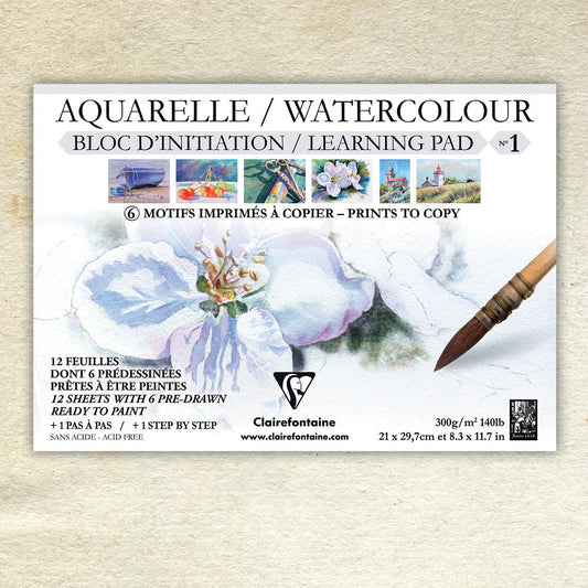 Clairefontaine Watercolour Learning Pads - Beginner