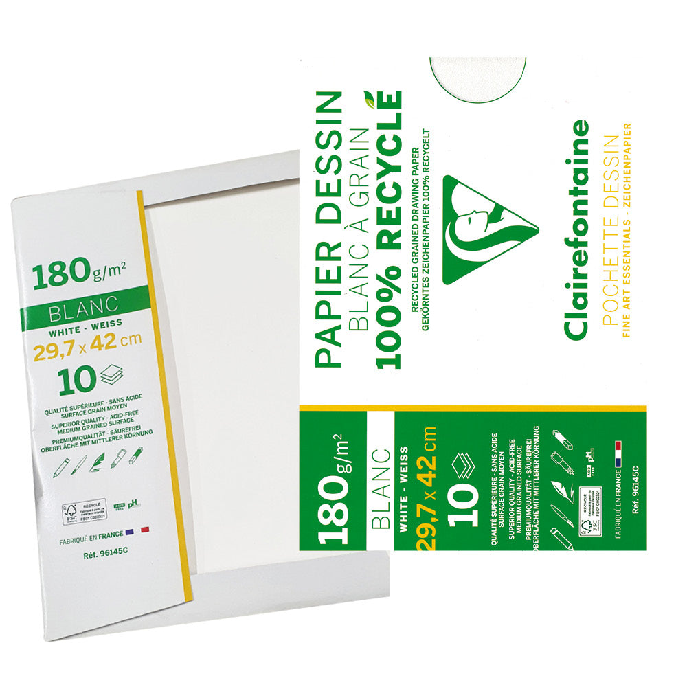 Clairefontaine Recycled Grained Drawing Paper | Assorted Packs