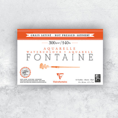 Fontaine 100% Cotton Watercolour Paper| Hot Press Pads