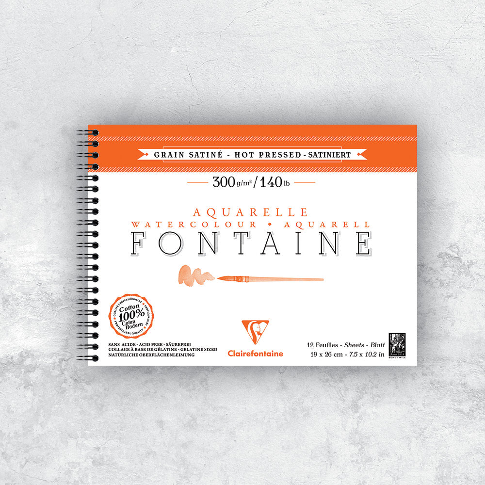 Fontaine 100% Cotton Watercolour Paper| Hot Press Pads