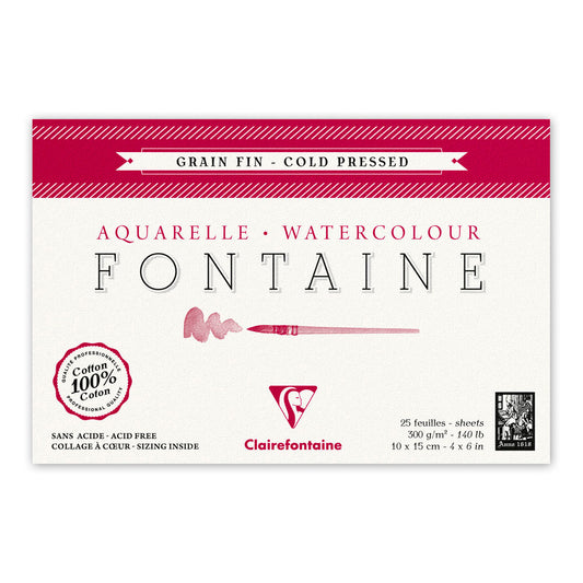 Fontaine 100% Cotton Watercolour Paper| Cold Press Blocks