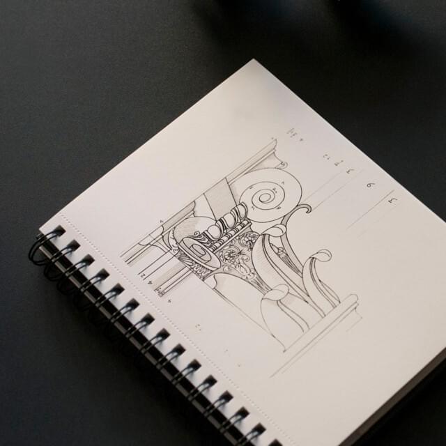 Clairefontaine Hardback Spiral Bound Sketch Book