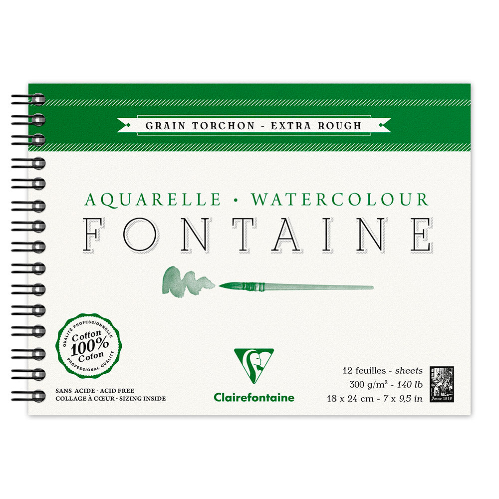 Fontaine 100% Cotton Watercolour Paper | Torchon Spiral Pads