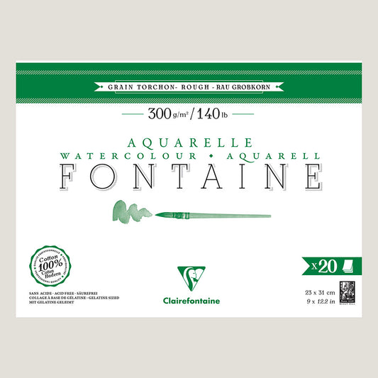 Fontaine 100% Cotton Watercolour Paper | Torchon Blocks