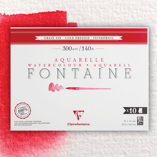 Fontaine 100% Cotton Watercolour Paper| Cold Press Pads