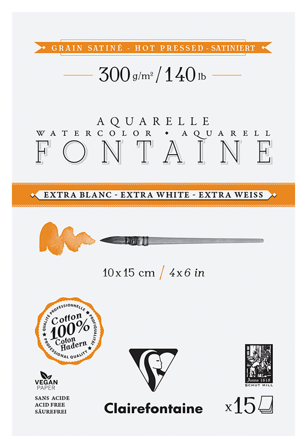 Fontaine 100% Cotton EW Watercolour Paper | Hot Press Blocks