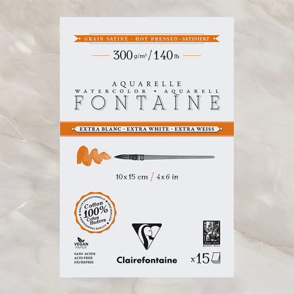 Fontaine 100% Cotton EW Watercolour Paper | Hot Press Blocks