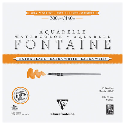 Fontaine 100% Cotton EW Watercolour Paper | Hot Press Blocks