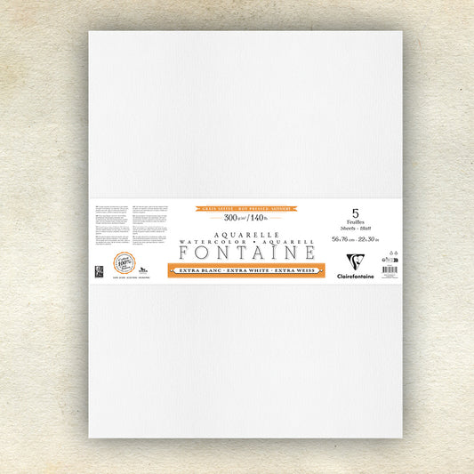 Fontaine 100% Cotton EW Watercolour Paper | Hot Press sheets