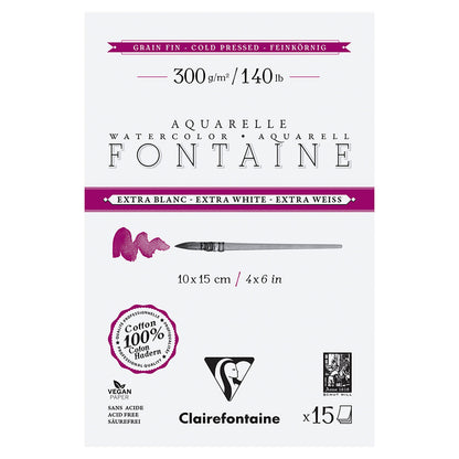 Fontaine 100% Cotton EW Watercolour Paper| Cold Press Blocks