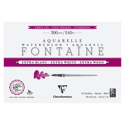 Fontaine 100% Cotton EW Watercolour Paper| Cold Press Blocks