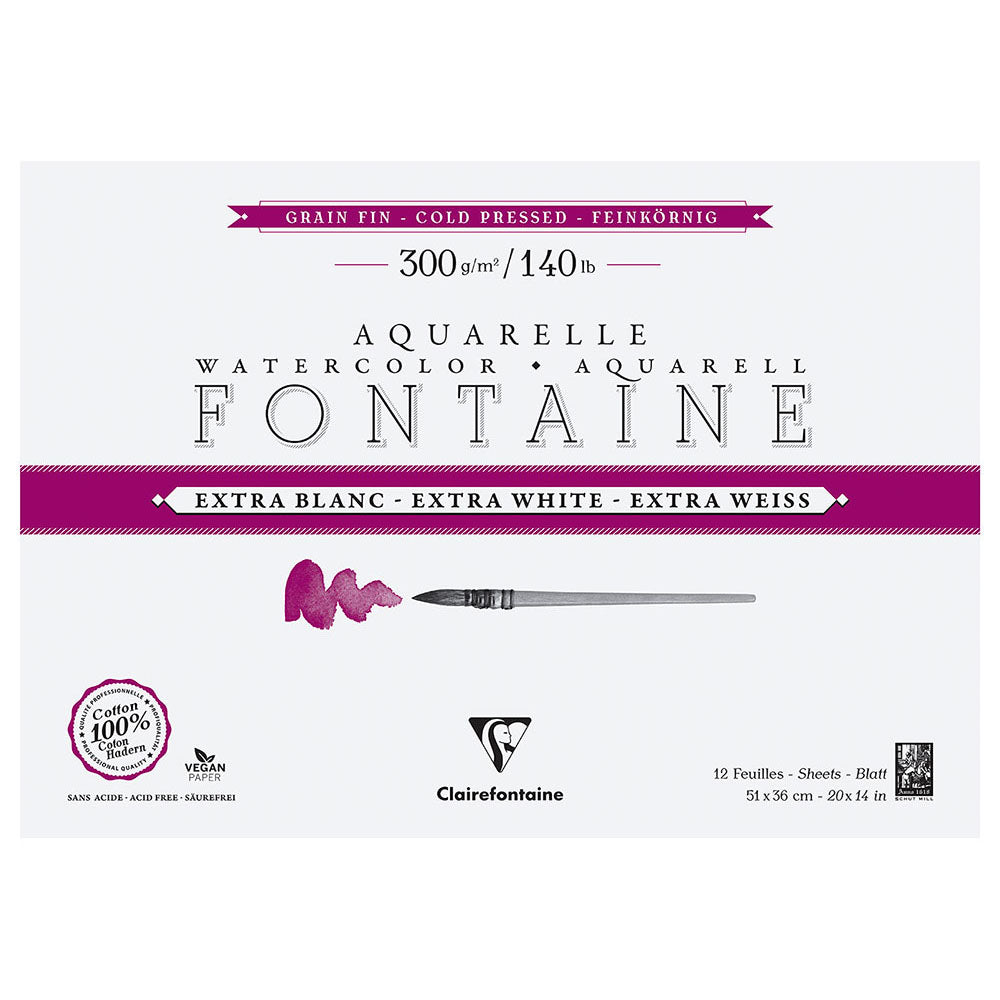 Fontaine 100% Cotton EW Watercolour Paper| Cold Press Blocks