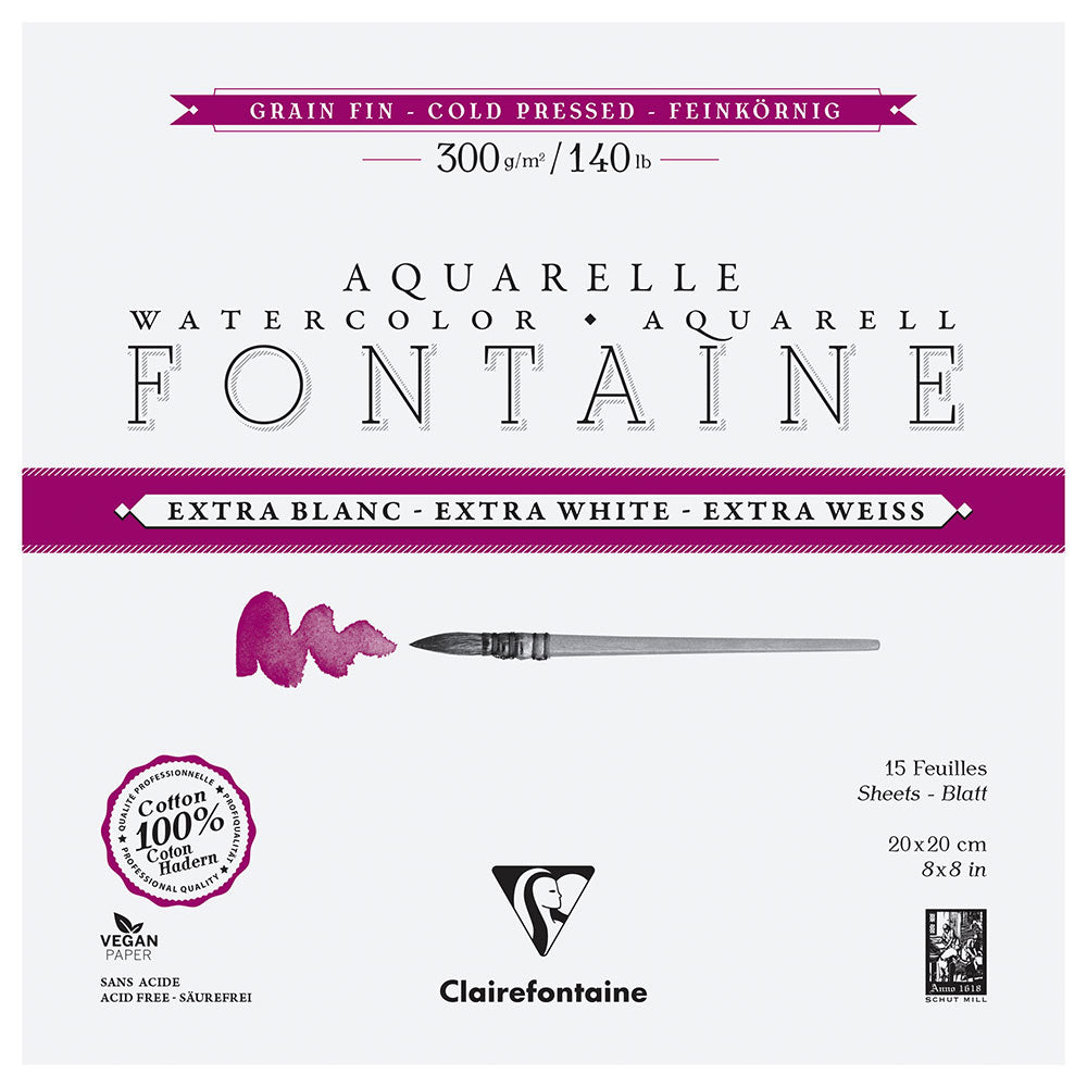 Fontaine 100% Cotton EW Watercolour Paper| Cold Press Blocks