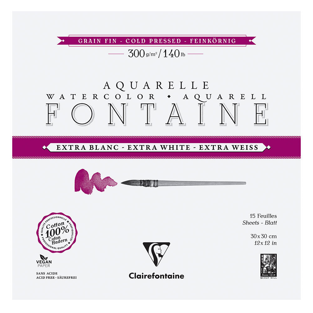 Fontaine 100% Cotton EW Watercolour Paper| Cold Press Blocks