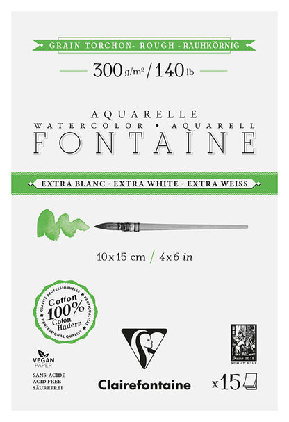 Fontaine 100% Cotton Extra White Watercolour Paper I Pads