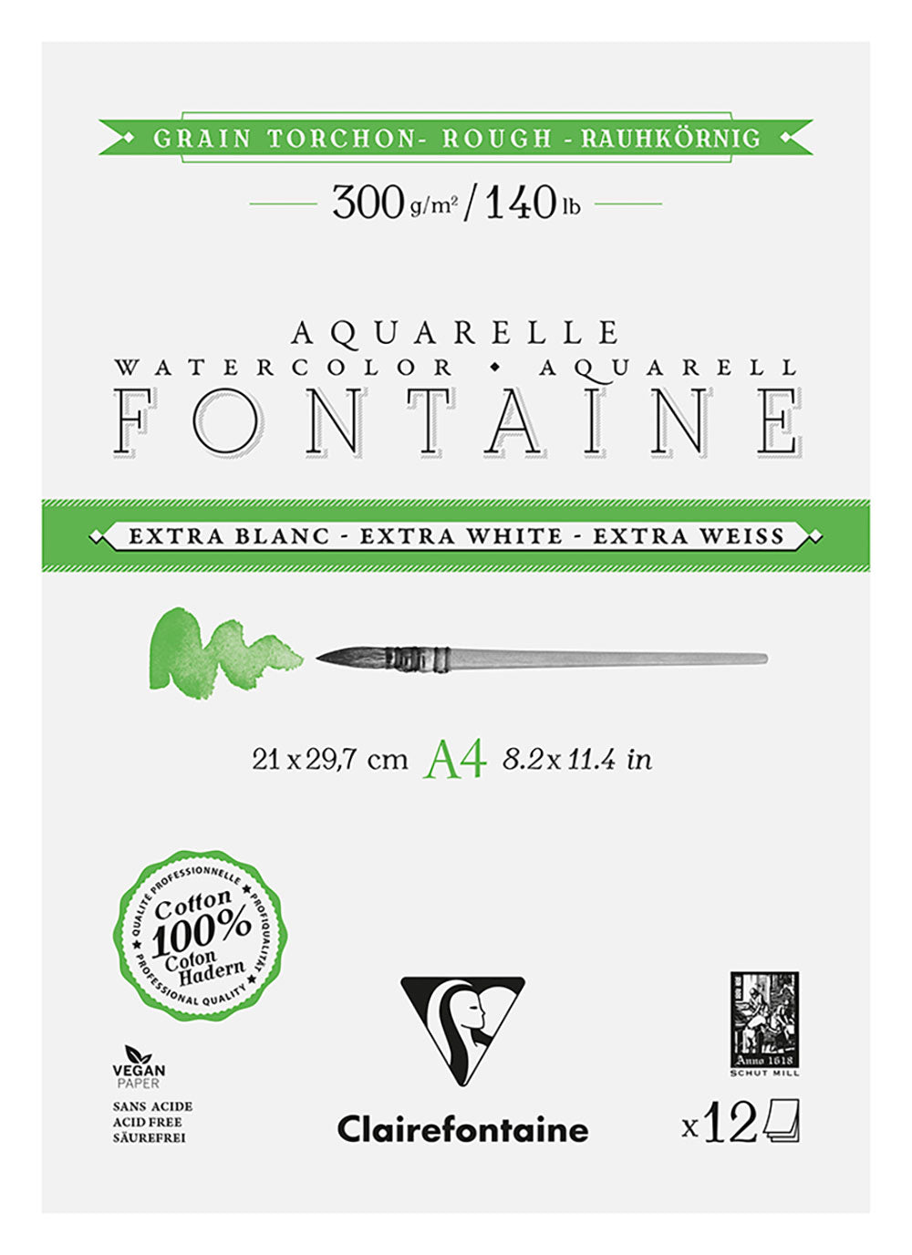 Fontaine 100% Cotton Extra White Watercolour Paper I Pads