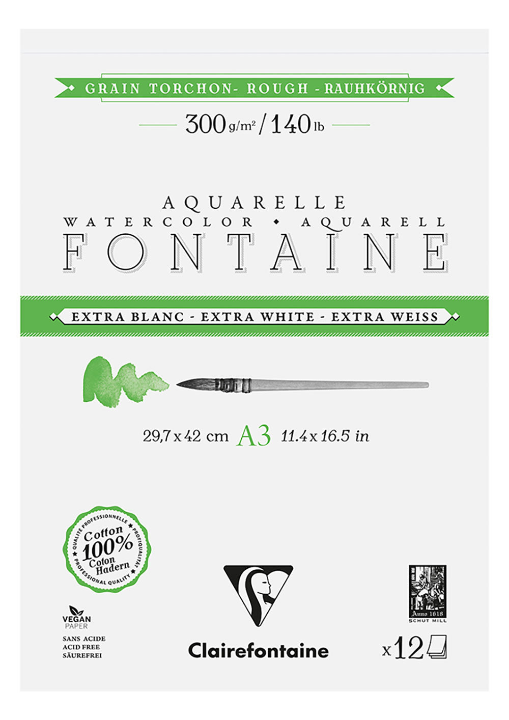 Fontaine 100% Cotton Extra White Watercolour Paper I Pads