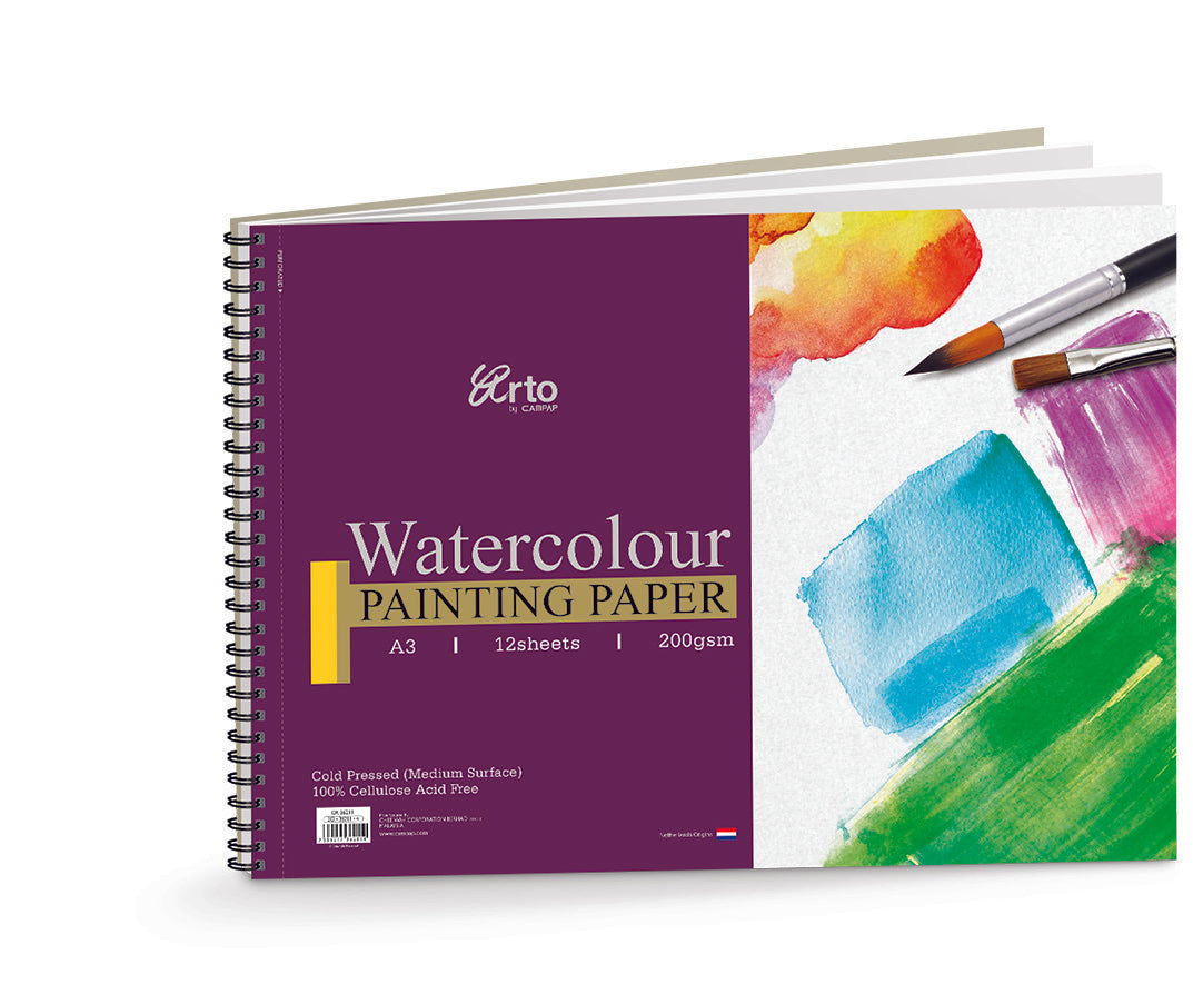 Arto 100% Cellulose Spiral Watercolour Pads