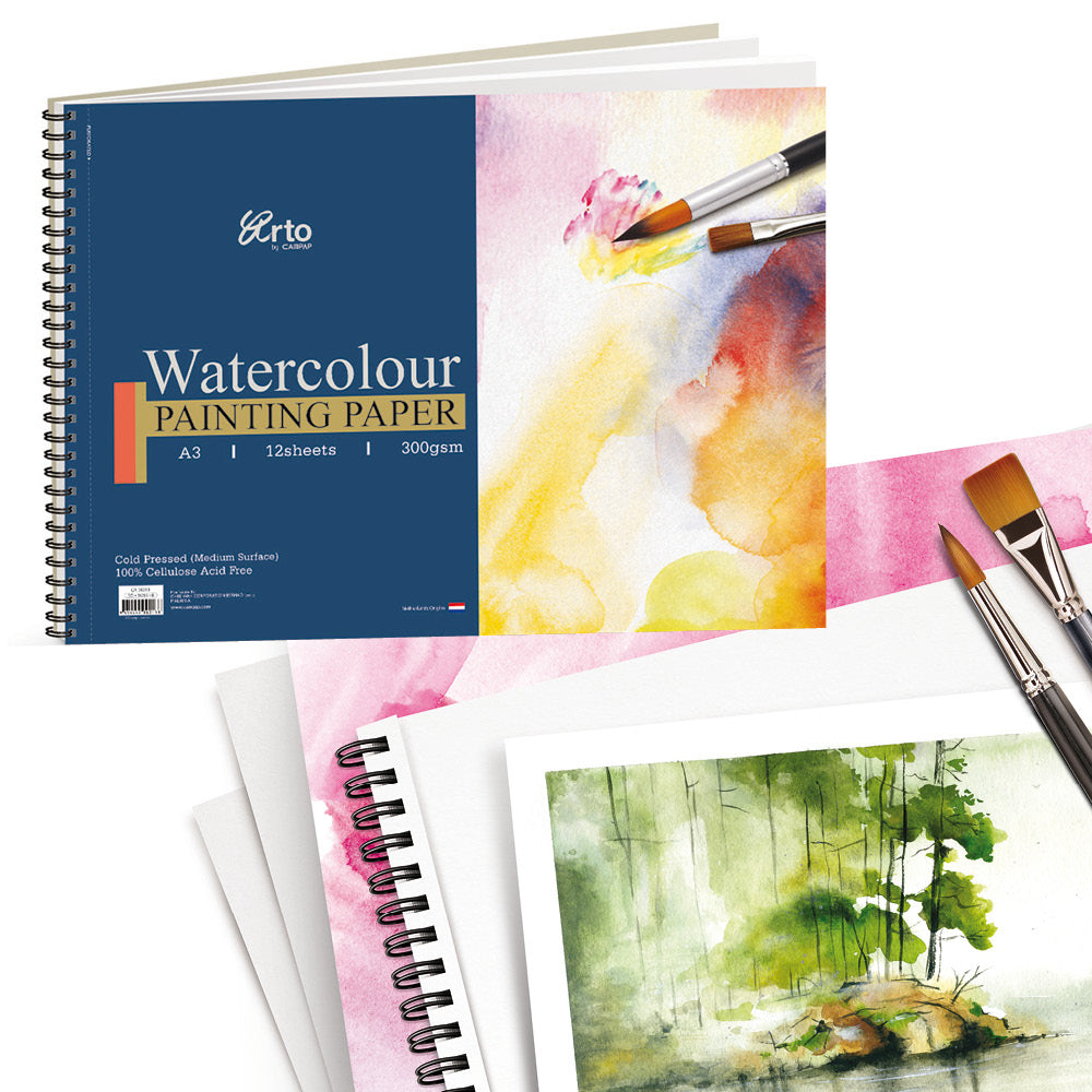 Arto 100% Cellulose Spiral Watercolour Pads